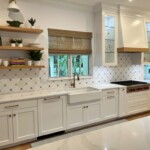 Marble Mosaic Backsplash Installation