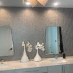 Metal Tile Mosaic Backsplash Installation